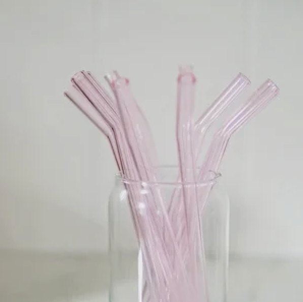 Bent Glass Straw (Various Colors Available)