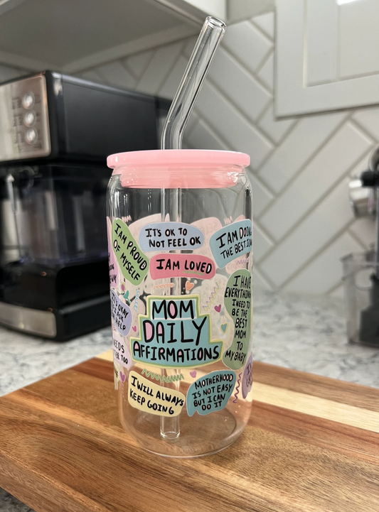 16oz Mom Daily Affirmations Can Cup