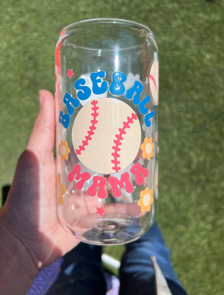 16oz Baseball Mama Can Cup