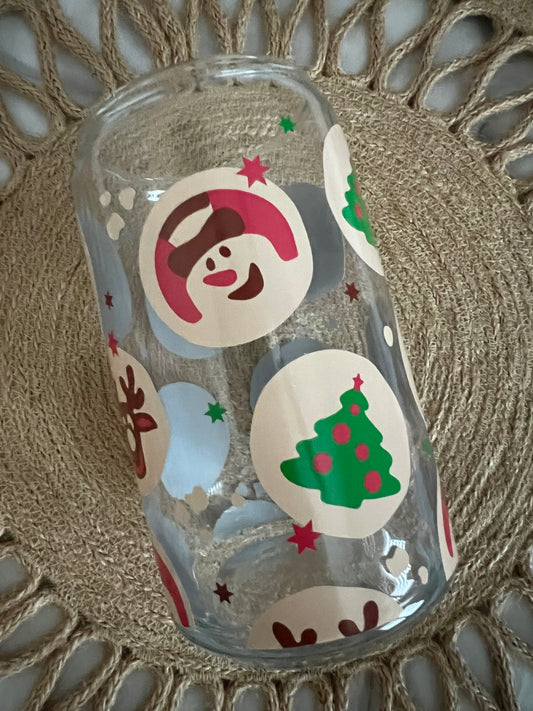 16oz Christmas Sugar Cookies Glass Cup