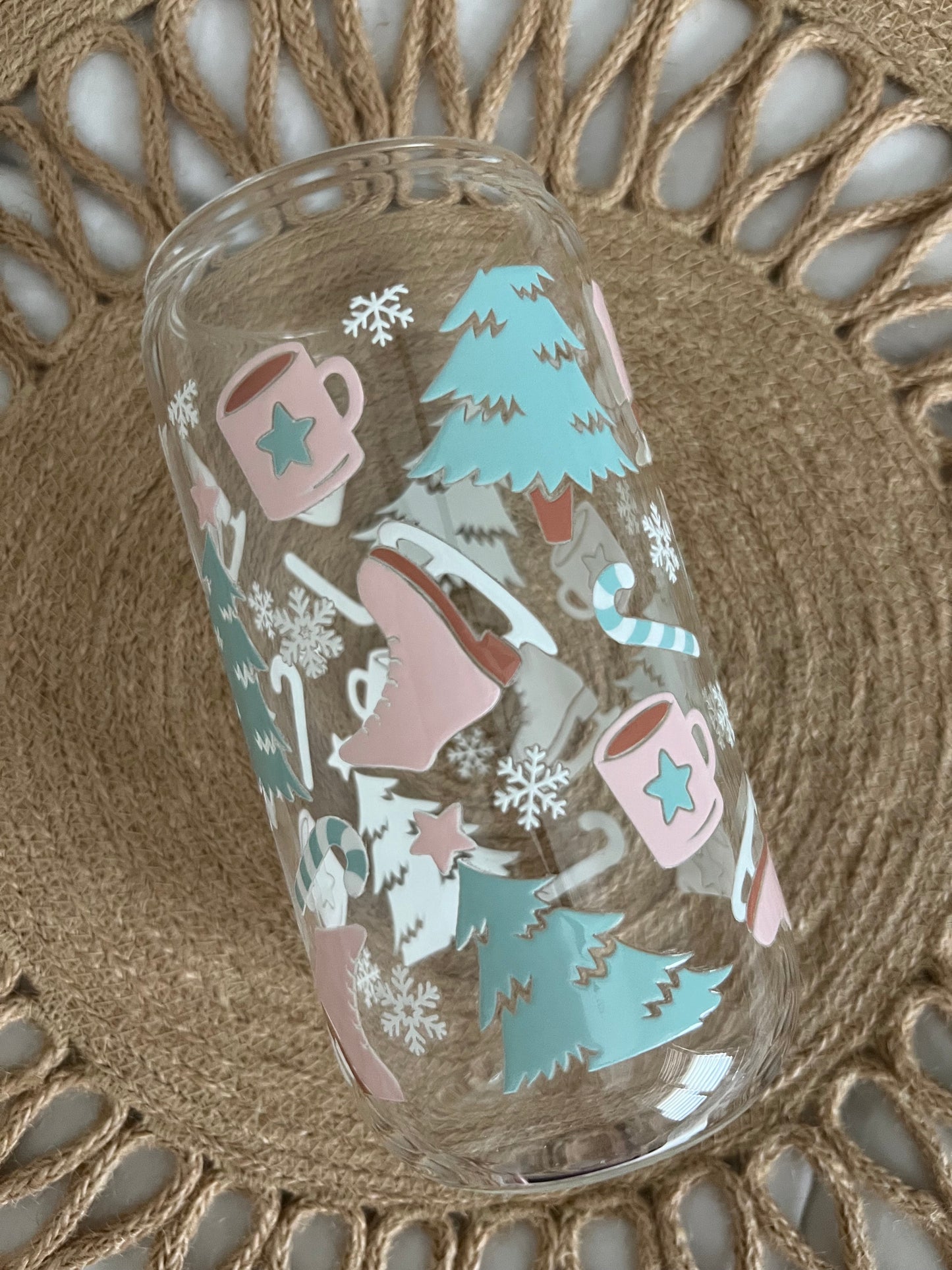 16oz Pastel Icescape Glass Cup