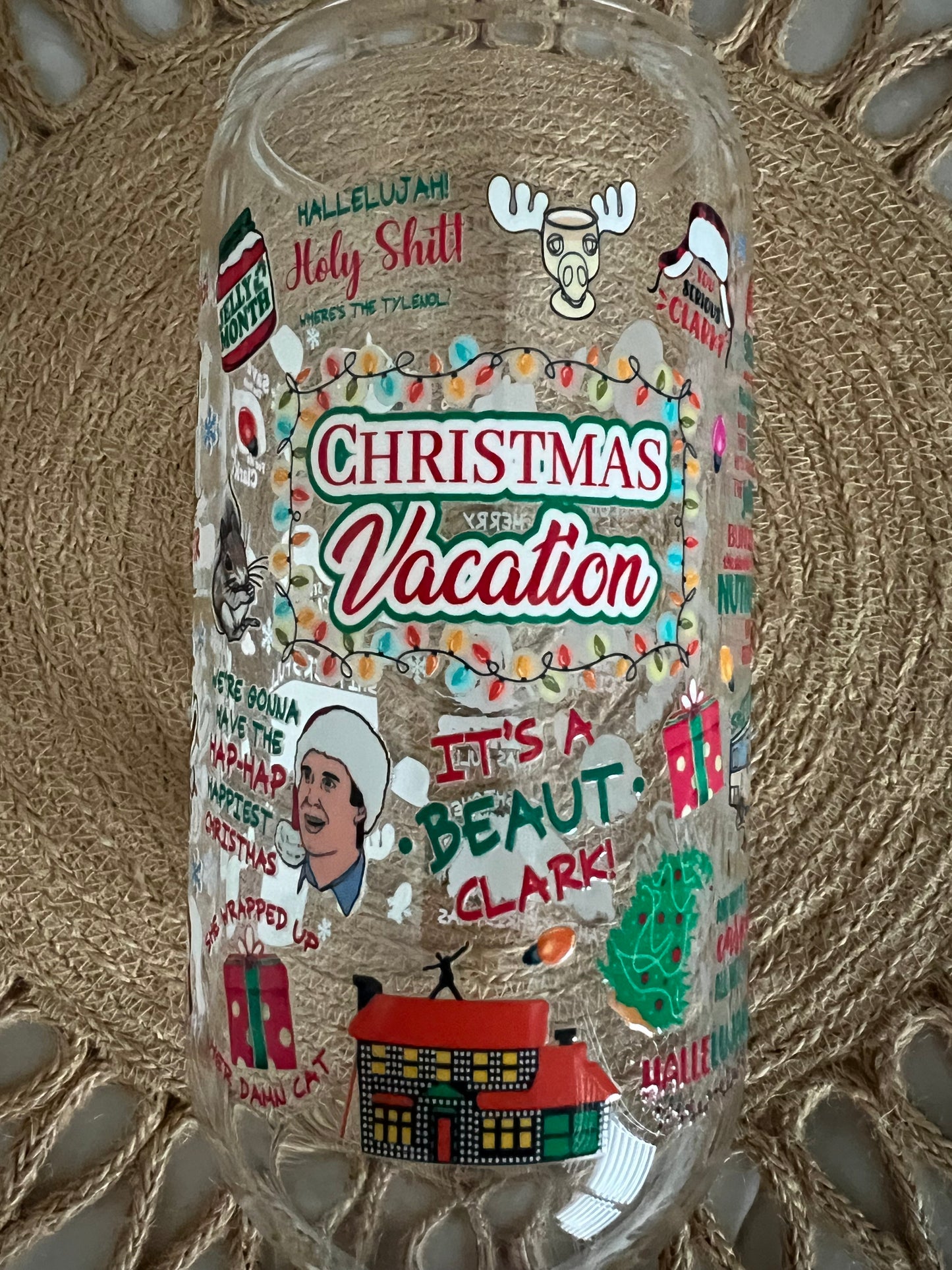 16oz National Lampoon's Christmas Vacation Glass Cup