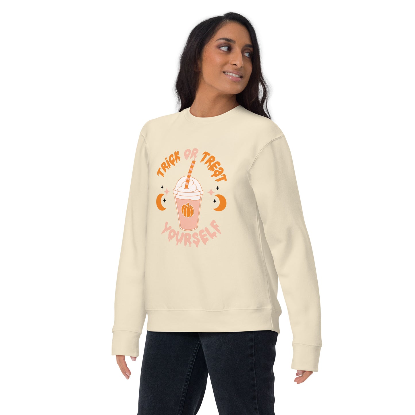 Trick or Treat Yourself Unisex Premium Sweatshirt (Bone)