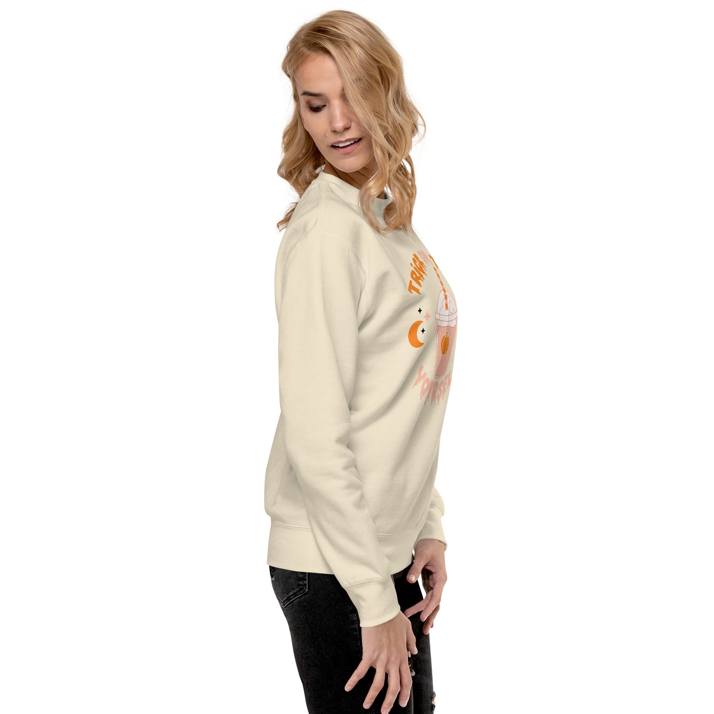 Trick or Treat Yourself Unisex Premium Sweatshirt (Bone)